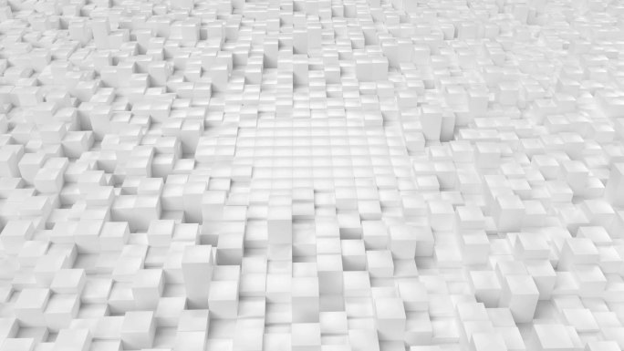 【原创】白色几何方块立方体抽象背景7
