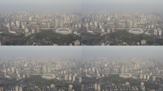 4K-log-航拍上海虹口区城市地标
