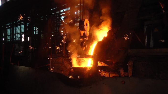 金属铸造钢铁熔炉重工业
