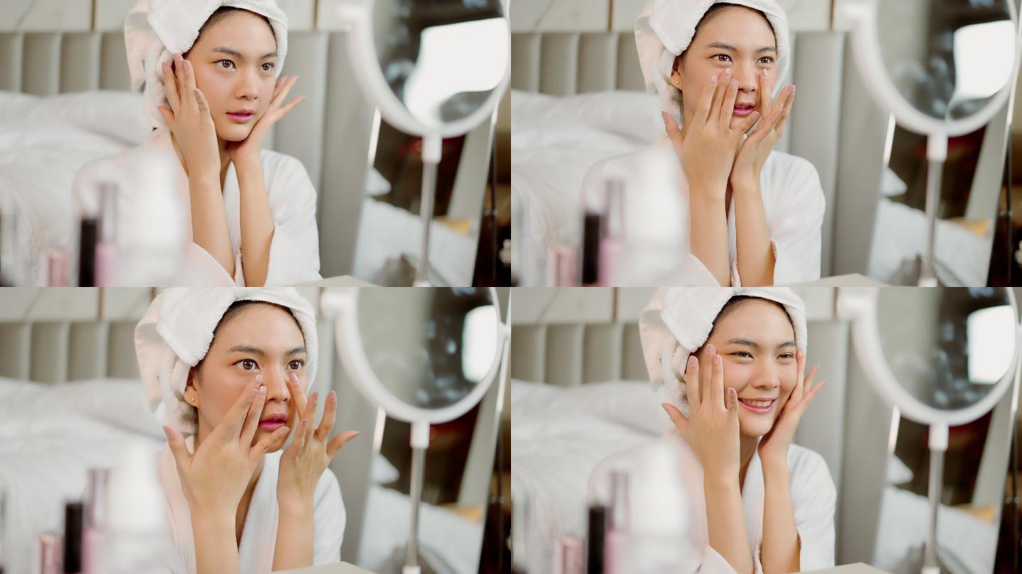 女性面部护理视频素材护肤步骤美容护理