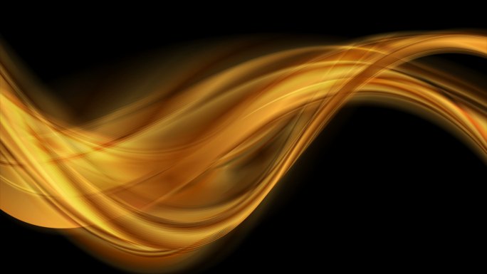 金色平滑抽象波运动背景