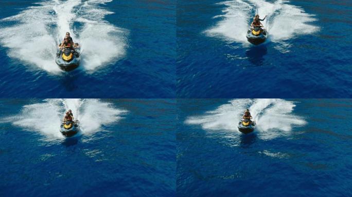 摩托艇国外外国大海海上冲浪游艇