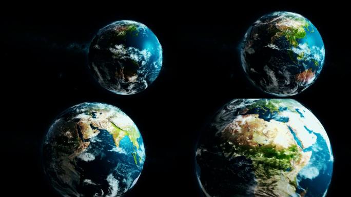 地球变焦三维动画转场片头