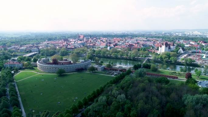巴伐利亚州英戈尔斯塔特市鸟瞰图