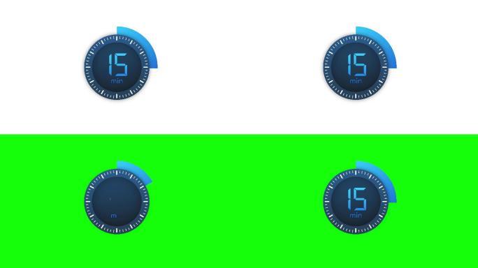 15分钟计时器。绿屏绿幕抠像合成计时