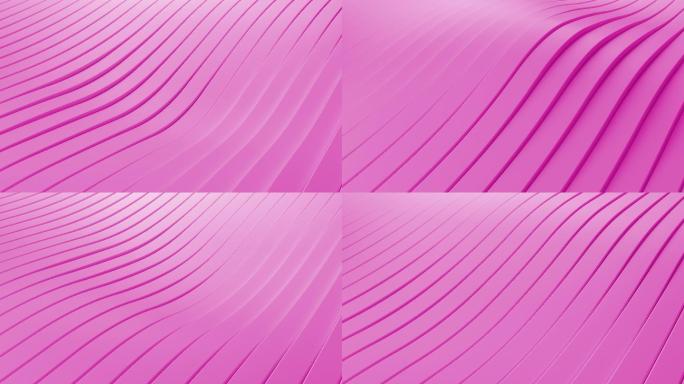 粉红色波浪条纹的抽象背景。