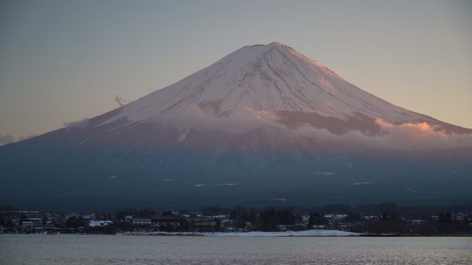 富士山活火山地标海景高山