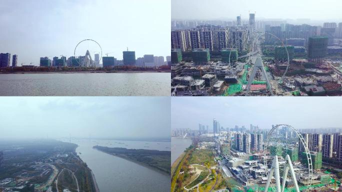 建设中的华侨城欢乐滨江航拍