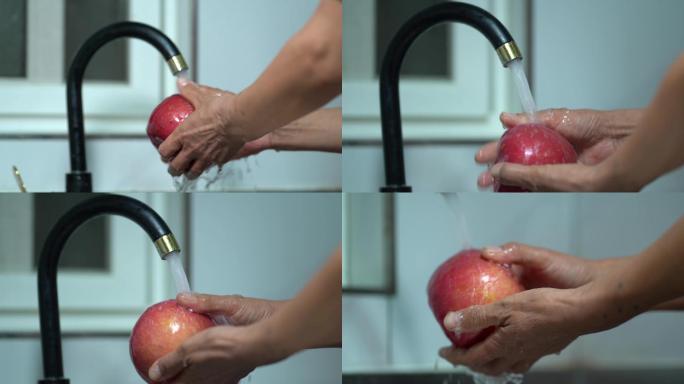 妈妈洗苹果一颗苹果