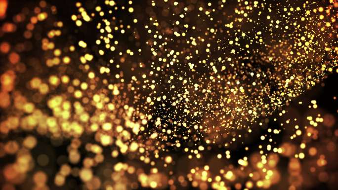 液体中的金颗粒漂浮并闪烁。