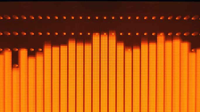 黄色的频谱分析仪声波音波音律节奏歌曲录音
