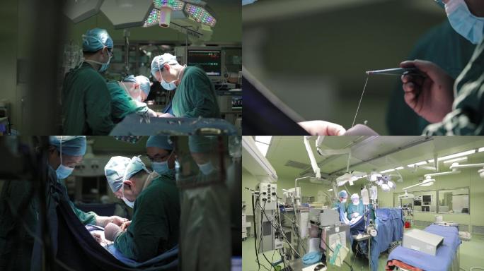 手术 手术室 医生 无影灯 缝针 缝伤口