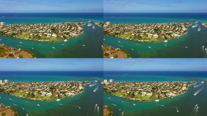 高档住宅航拍视频美国佛罗里达州美国西海岸