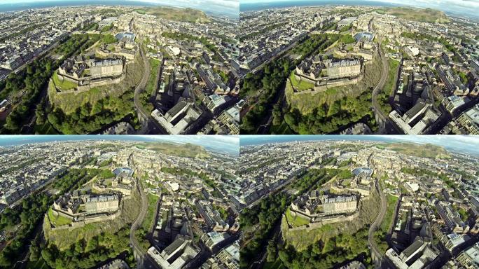 爱丁堡实拍场景视频鸟瞰视角