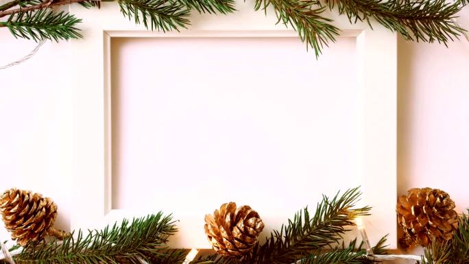 灯光和圣诞节装饰西方节日简洁背景视频素材