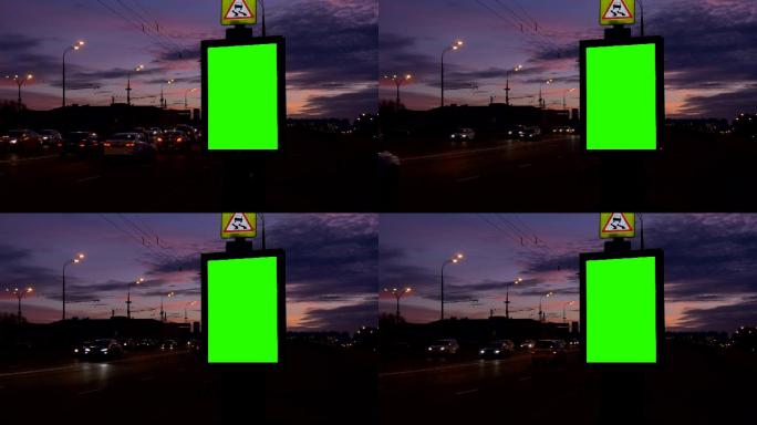 绿色屏幕的广告牌视频素材