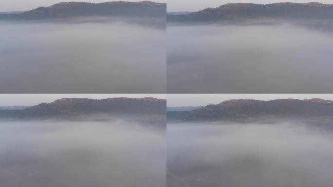 山脉雾气云海穿梭