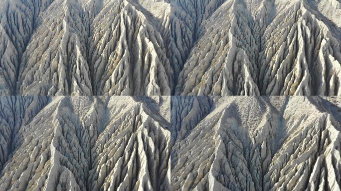 新疆震撼的独山子大峡谷纹理航拍