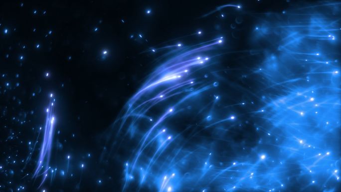 蓝色微光抽象能量粒子背景