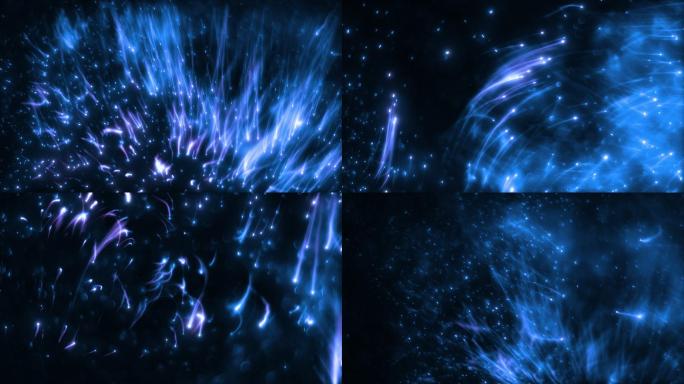 蓝色微光抽象能量粒子背景