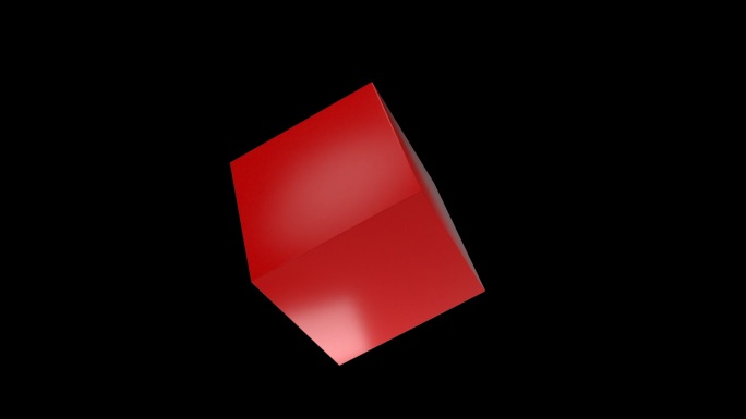 【原创】科技红色立方体旋转_工程