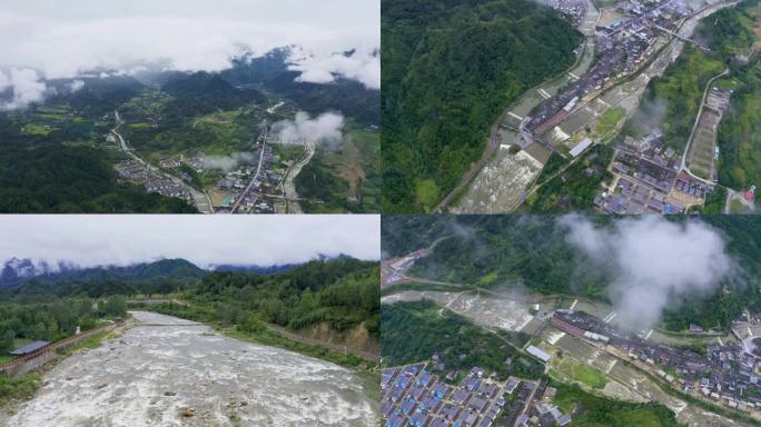 4K航拍汉中华阳古镇雨后云海