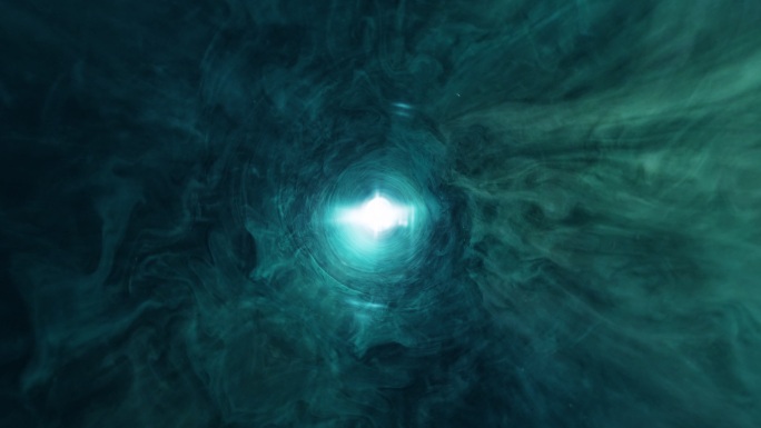 蓝色海洋云隧道科幻loop无缝循环4K