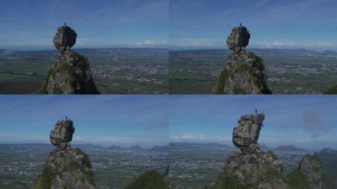 父与子户外登山活动素材