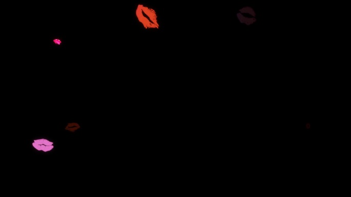 唇印动态装饰元素视频