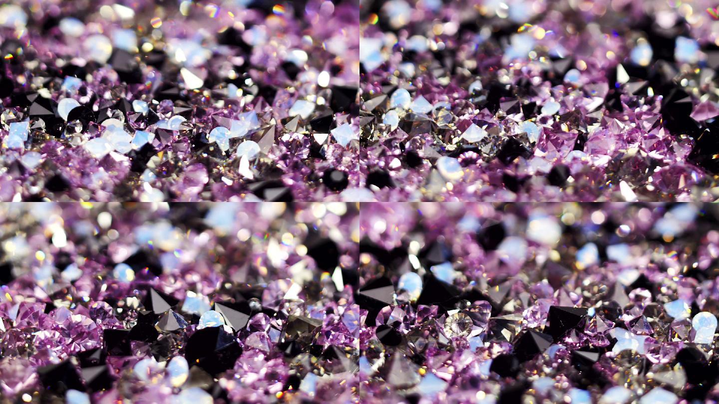许深紫色的钻石旋转
