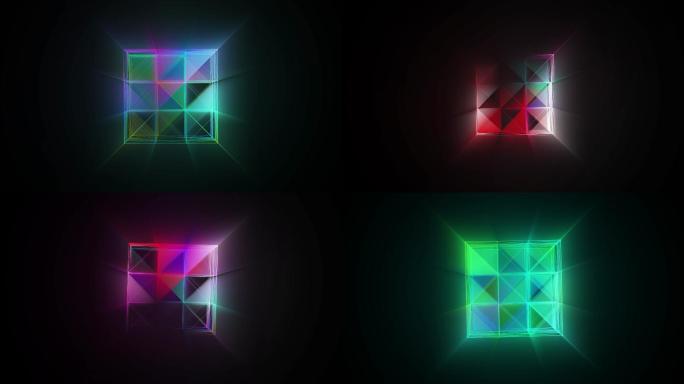 音乐立方体盒方块核心光效发光立体图形