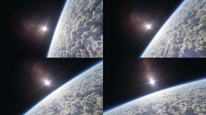 飞越行星外太空科幻片段灯光