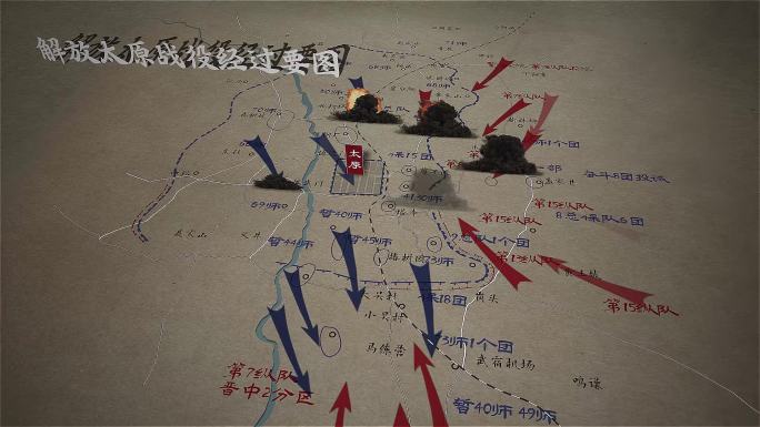 解放太原战役地图