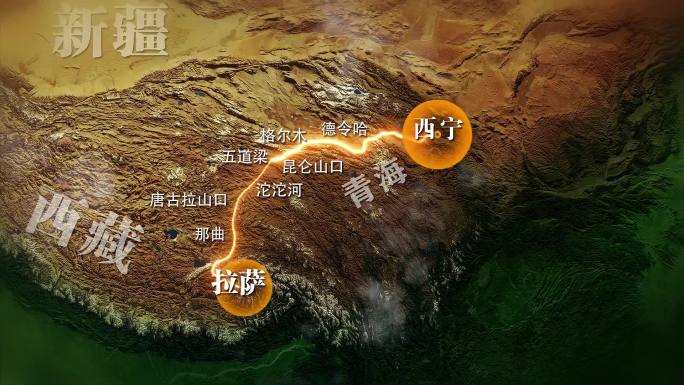青藏铁路线路图
