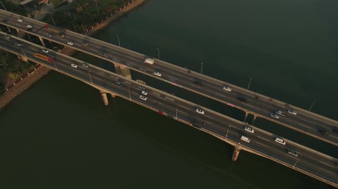 4K航拍中山双桥城市变迁