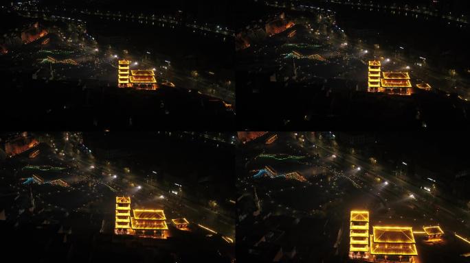 喀什夜景航拍