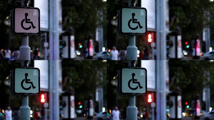 一个残疾人坐在轮椅上的标志