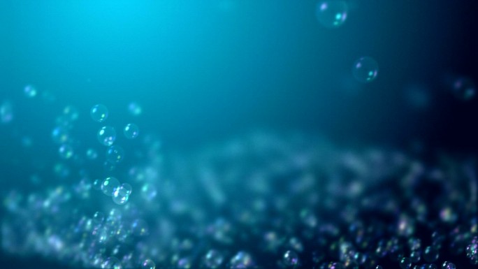 气泡颗粒唯美可爱视频素材蓝色背景