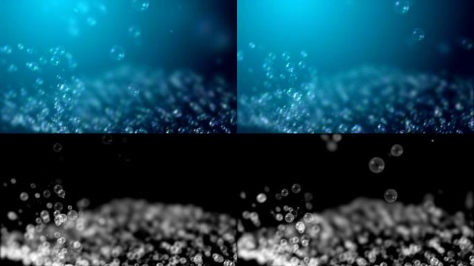 气泡颗粒唯美可爱视频素材蓝色背景