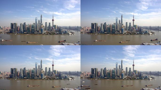 上海陆家嘴高机位延时摄影