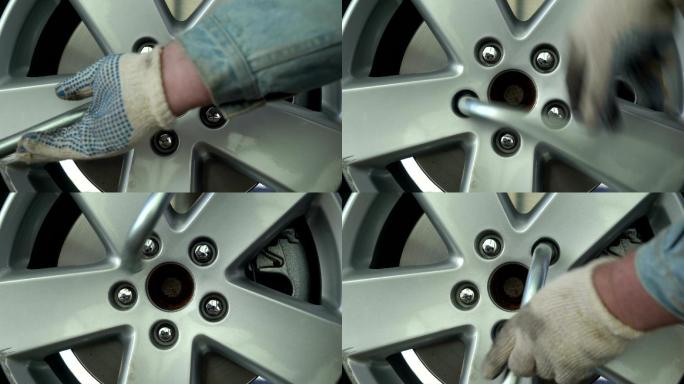 汽车修理修车卸轮胎