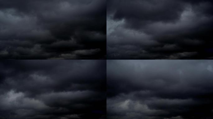 乌云翻滚延时摄影极端恶劣气候暴雨来临黑暗