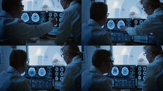 脑部扫描结果医生医学设备手术医疗门诊急救