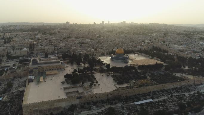 耶路撒冷鸟瞰图以色列巴勒斯坦中东地区