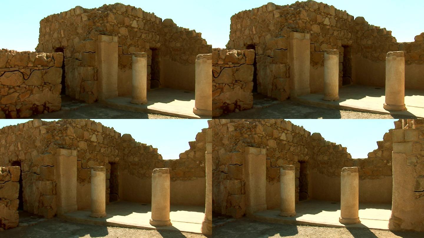 位于以色列死海西南海岸的古老堡垒