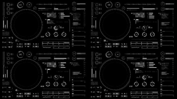 具有HUD和信息图形元素的未来用户界面。