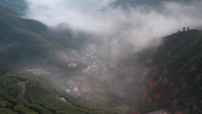 安吉山川秋冬风景素材