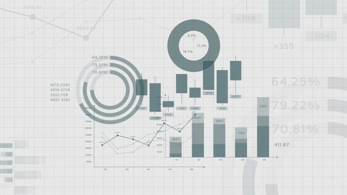 灰色信息图动画高清视频素材