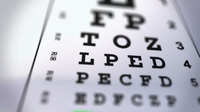 视力表学生戴眼镜近视眼视力玩手机眼睛疲劳