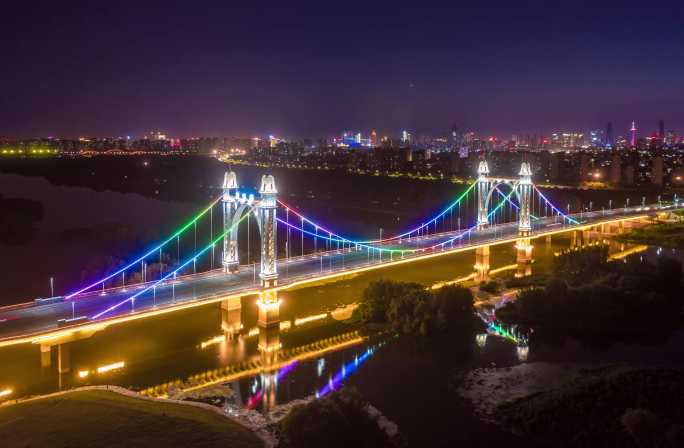 【高清4k】沈阳超美城市夜景航拍东塔桥